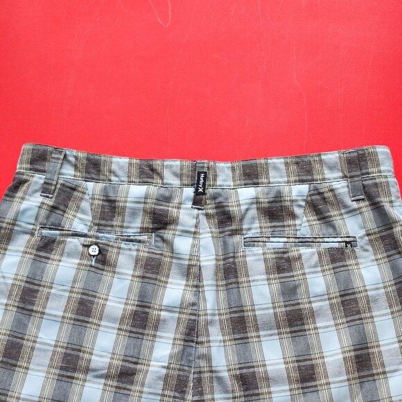Hurley casual short grey plaid men's size 34 - Picture 4 of 7